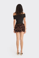Black off-shoulder top from Stolen Stores, featuring a classic design with a stylish fit and elegant neckline.