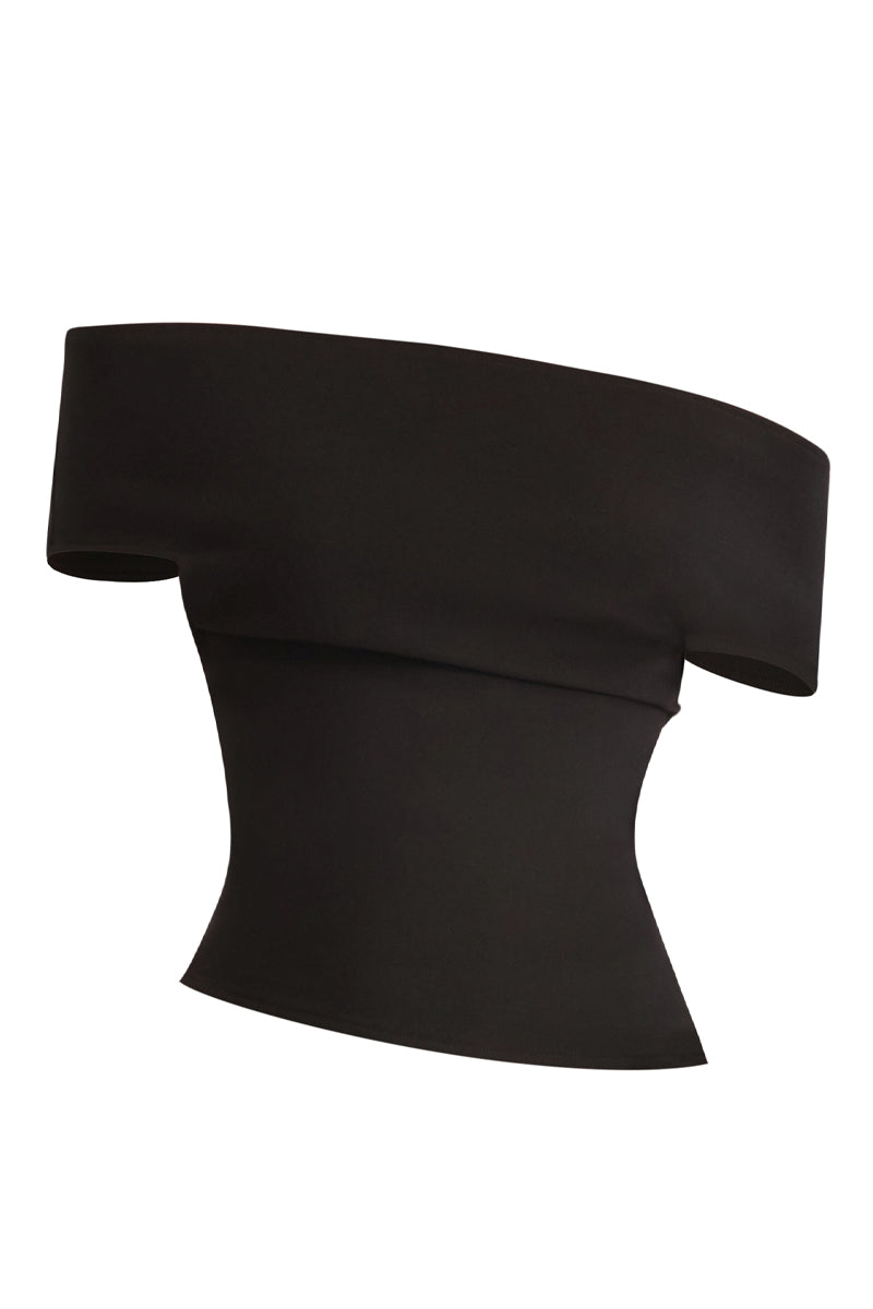 CLASSIC OFF SHOULDER TOP IN BLACK - CULT MIA