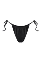 Black Claudia bikini bottom by Suncillo with sleek, minimal design and smooth fabric for a stylish swimwear look.