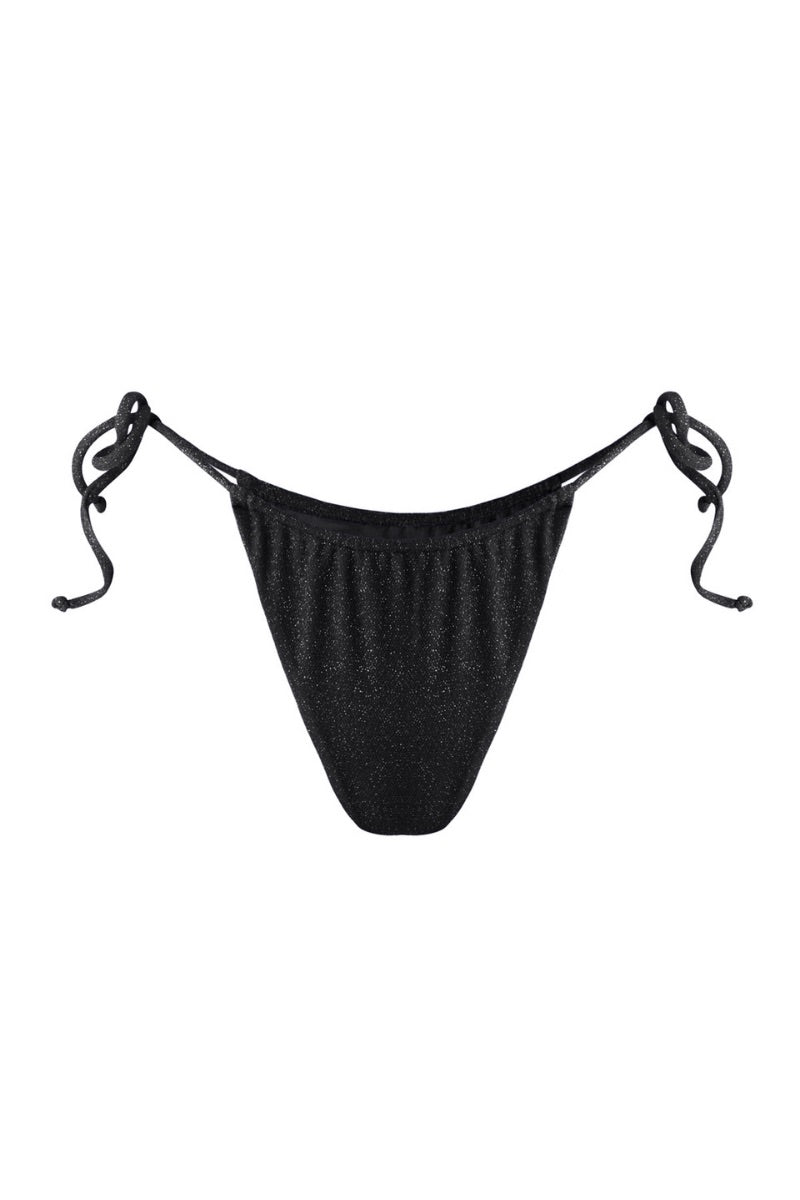 Black Claudia bikini bottom by Suncillo with sleek, minimal design and smooth fabric for a stylish swimwear look.