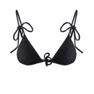 Black Claudia bikini top by Suncillo featuring adjustable straps and a stylish, supportive design.