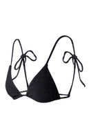 Suncillo Claudia black bikini top with adjustable straps and supportive design, perfect for beach or poolside wear.