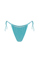 Turquoise Claudia bikini bottom by Suncillo featuring a stylish, seamless design and vibrant color for summer beachwear.