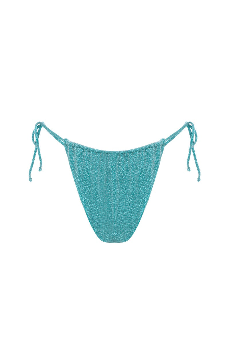 Suncillo Claudia bikini bottom in vibrant turquoise, featuring a stylish cut and smooth fabric for a comfortable swimwear look.