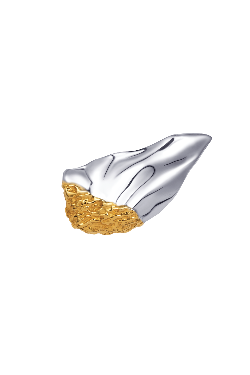 CLIFF SILVER AND GOLD EARRING - CULT MIA