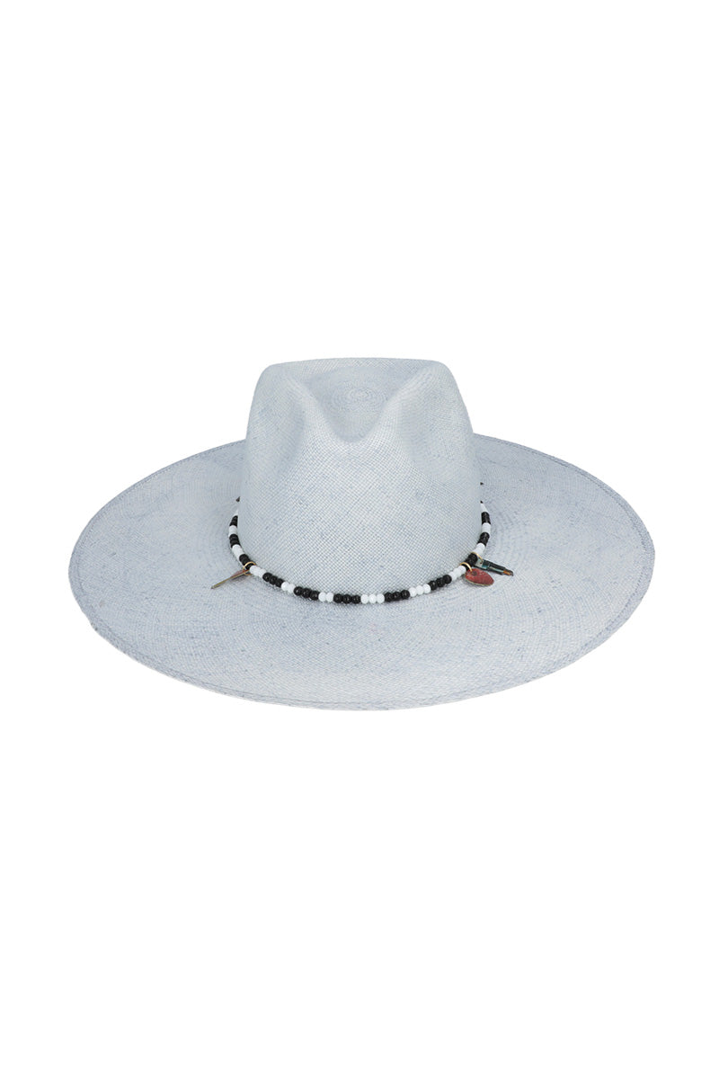 Ser Clues of the Sky hat featuring a wide brim and sky-themed design, perfect for sun protection and stylish outdoor wear.
