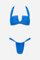 Maliluha Coeur bikini set in blue, featuring a stylish two-piece swimsuit with heart-shaped design and adjustable straps.