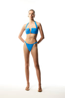 Maliluha Coeur bikini set in blue, featuring a trendy bikini top and bottom, perfect for summer beachwear.