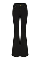 Nana Jacqueline Margaux black jeans featuring a slim fit and classic five-pocket design on a model.