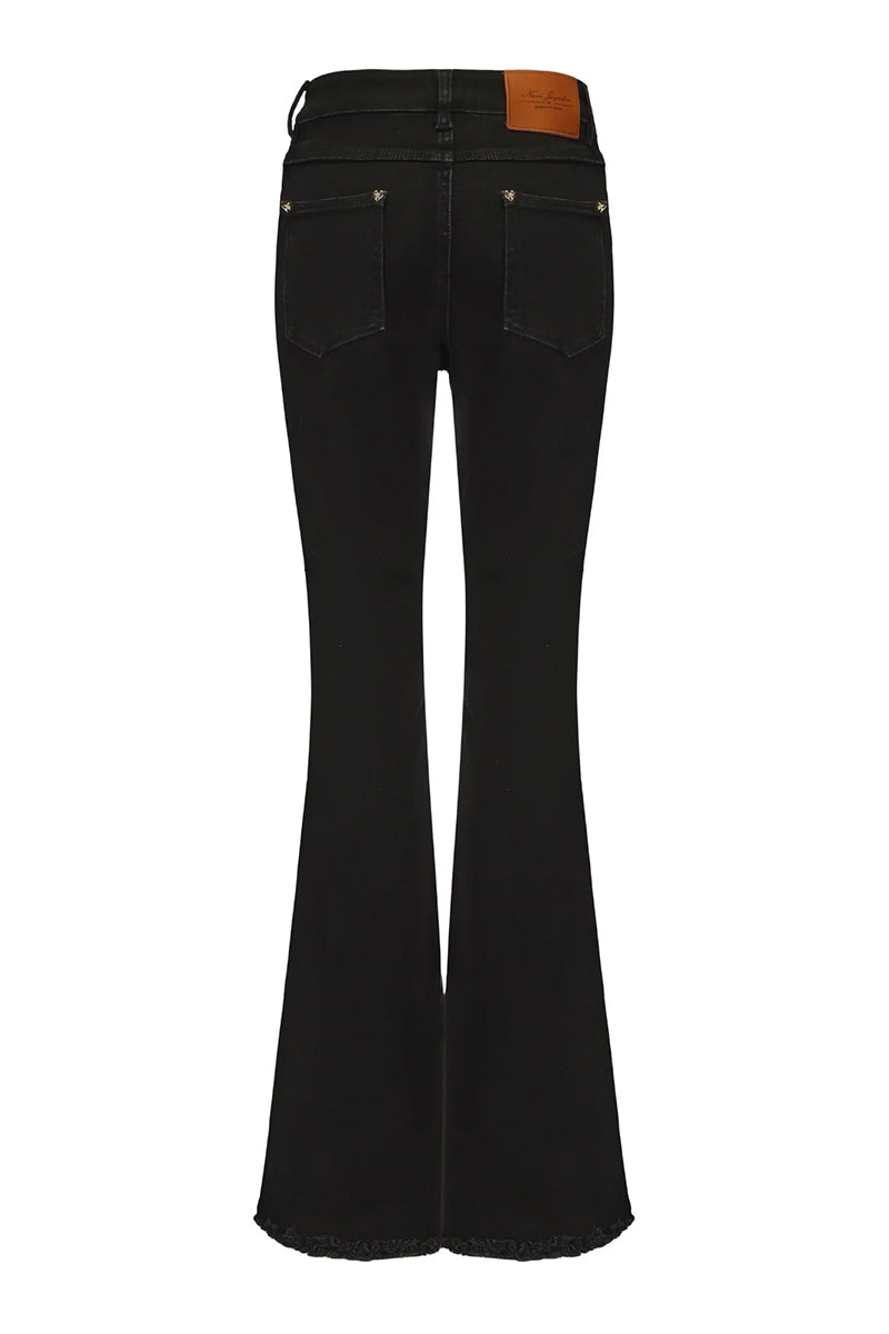 Nana Jacqueline Margaux black jeans shown from the back, featuring classic denim style and fitted silhouette.