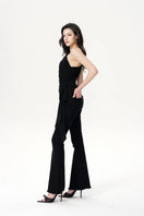 Nana Jacqueline MargaUX black jeans featuring a slim fit and classic denim style, shown on a model in a casual look.