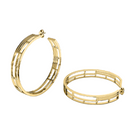 Sara Shala Colosseo Maxi earrings in yellow gold vermeil, featuring bold, geometric design with a polished finish.