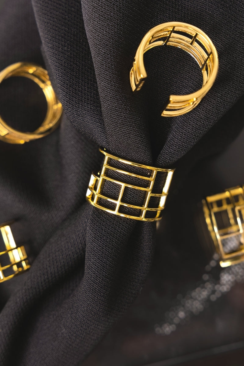 Sara Shala Colosseo yellow gold vermeil ring styled on a finger with a close-up of the ring's textured design.