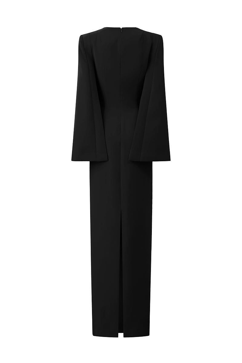 black long sleeve trapeze dress Karen Kane Women's Long Sleeve Maggie Trapeze Dress, XS, Black, Polyester/Spandex