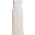 White Como Maxi Dress by Summer Away featuring a flowing fabric and elegant design, perfect for summer occasions.