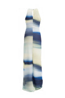 Maylé Vásquez Consta Maxi Dress with wave print, flowing fabric and elegant design perfect for summer or casual wear.