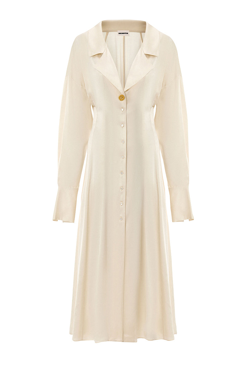 SAILOR MAXI SHIRT DRESS IN CREAM