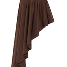 Brown IKINITA modular mini skirt with a stylish, layered design, perfect for a trendy and versatile look.