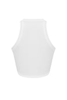White and blue IKINITA water top, stylish sleeveless shirt with a relaxed fit, perfect for casual summer wear.