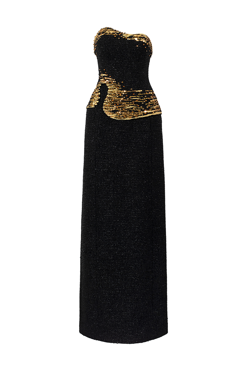 STRAPLESS STRAIGHT GOWN - CULT MIA