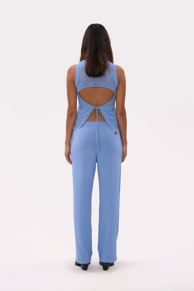 Light blue La G Top by La Granni featuring a stylish, fitted design and soft fabric suitable for casual or everyday wear.