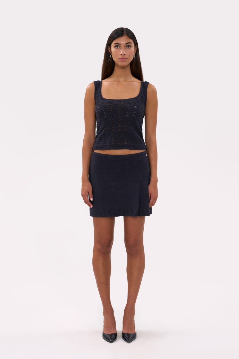 CENTIMOS SKIRT IN CHARCOAL - CULT MIA