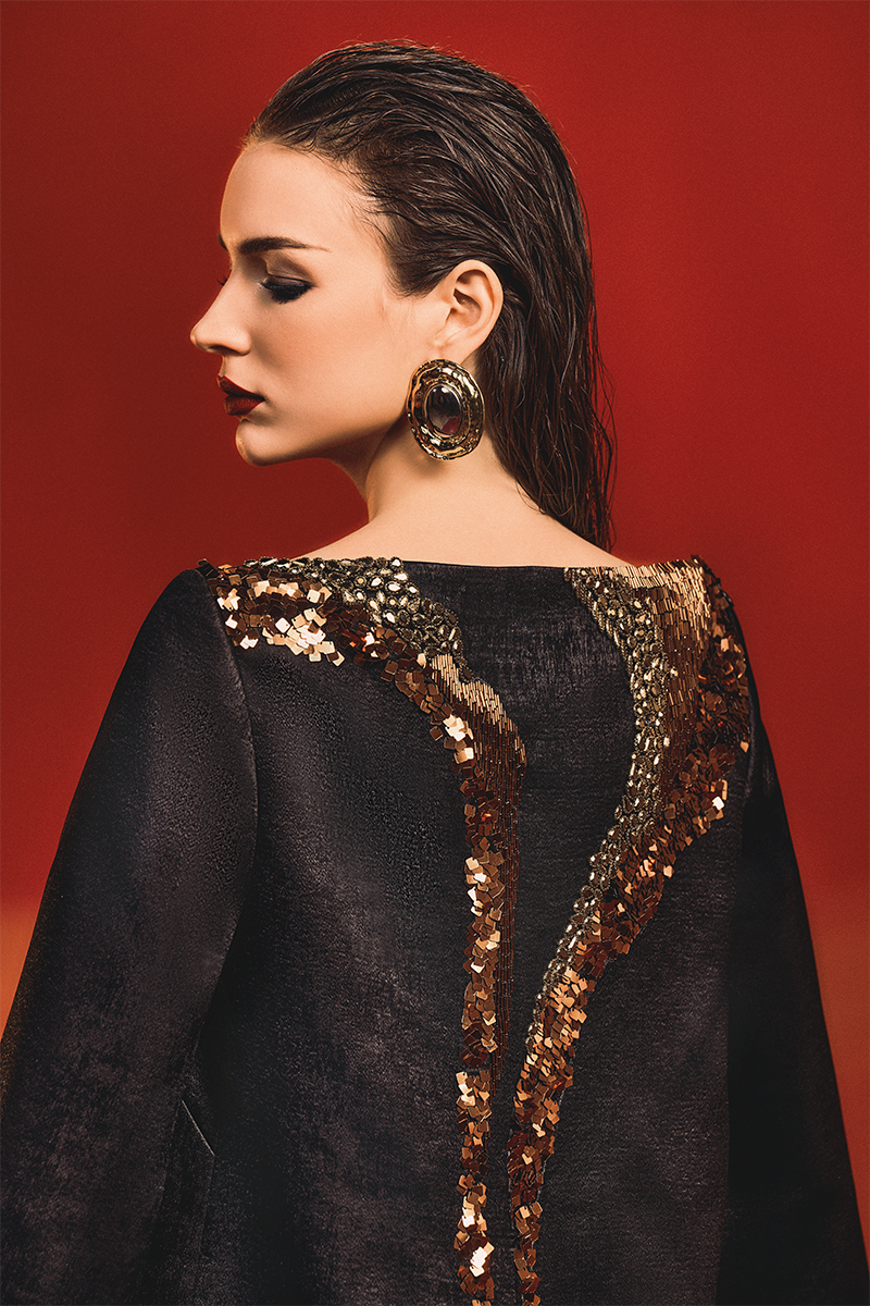 BOAT NECK WIDE SLEEVE GOWN - CULT MIA