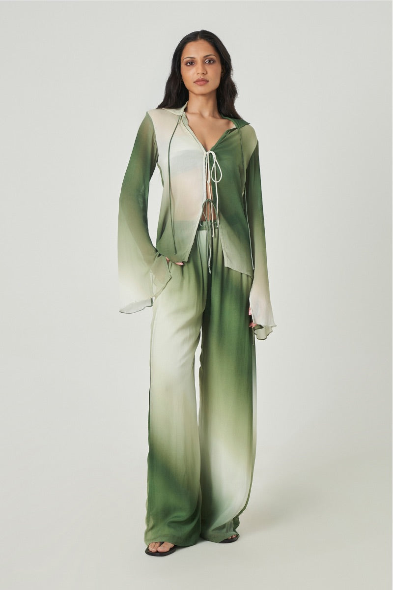 Summer Away Leon pants in sage ombre with a relaxed fit and soft fabric, perfect for casual and stylish wear.