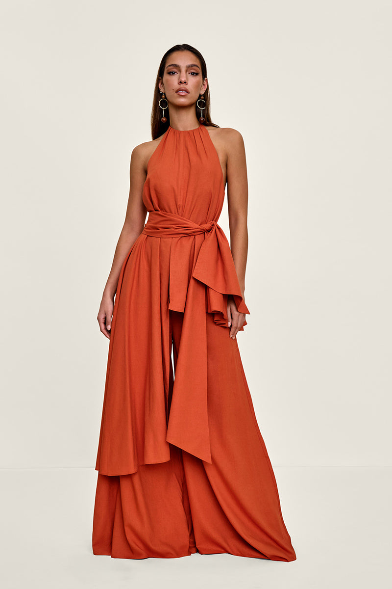 NATA TOP IN RED CORAL - CULT MIA
