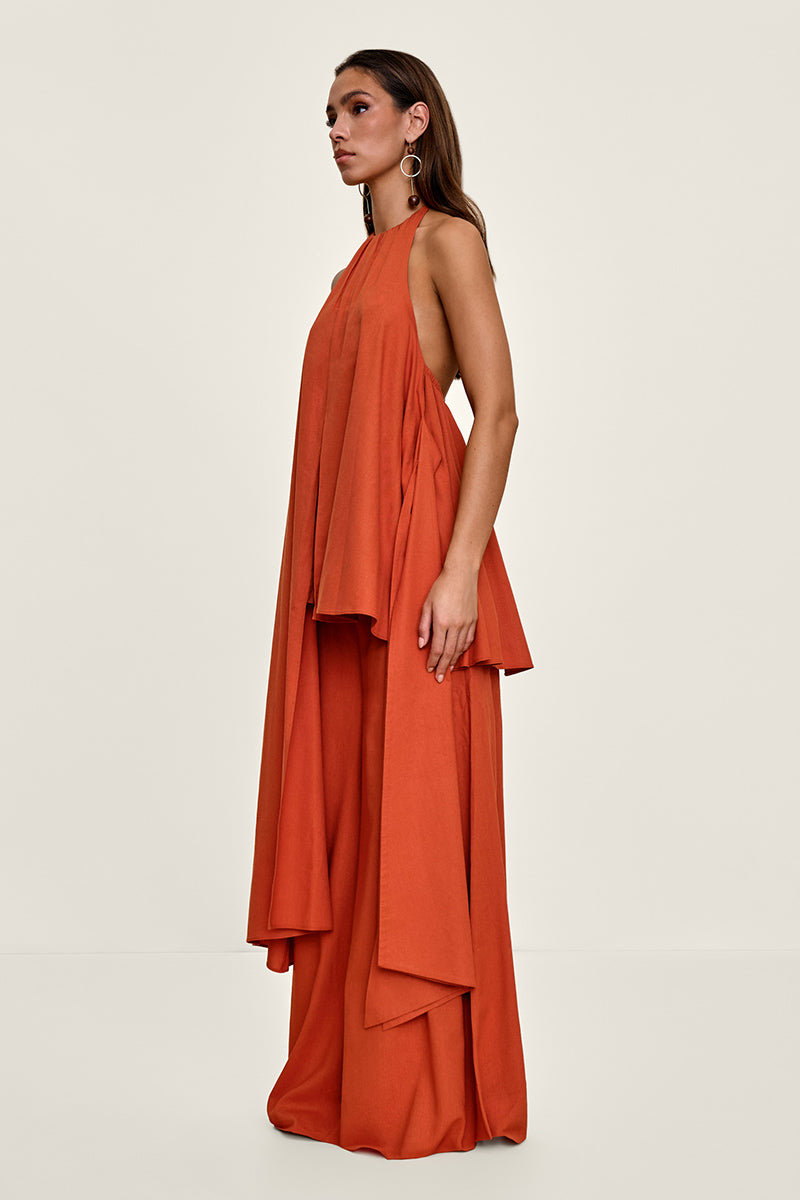 NATA TOP IN RED CORAL - CULT MIA