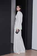 White Venice jacket by LEKIEU, stylish men's outerwear with a modern design, shown in a close-up front view.