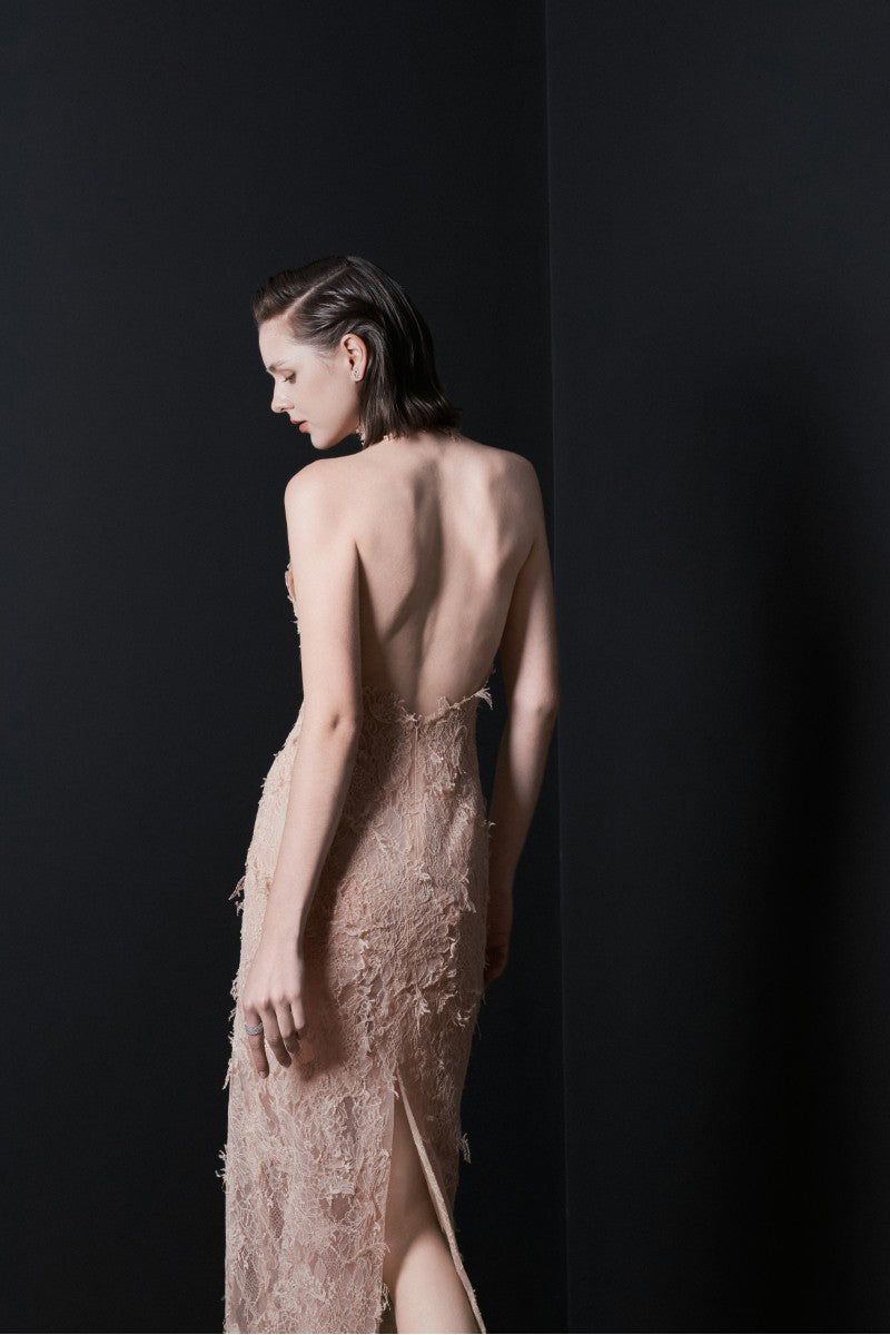 Pink Verona midi dress by Lekieu, featuring a stylish and elegant design perfect for fashionable occasions.