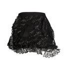 Black Scarlett Gasque Elora skirt, a stylish mini skirt with a sleek design, shown in this image.