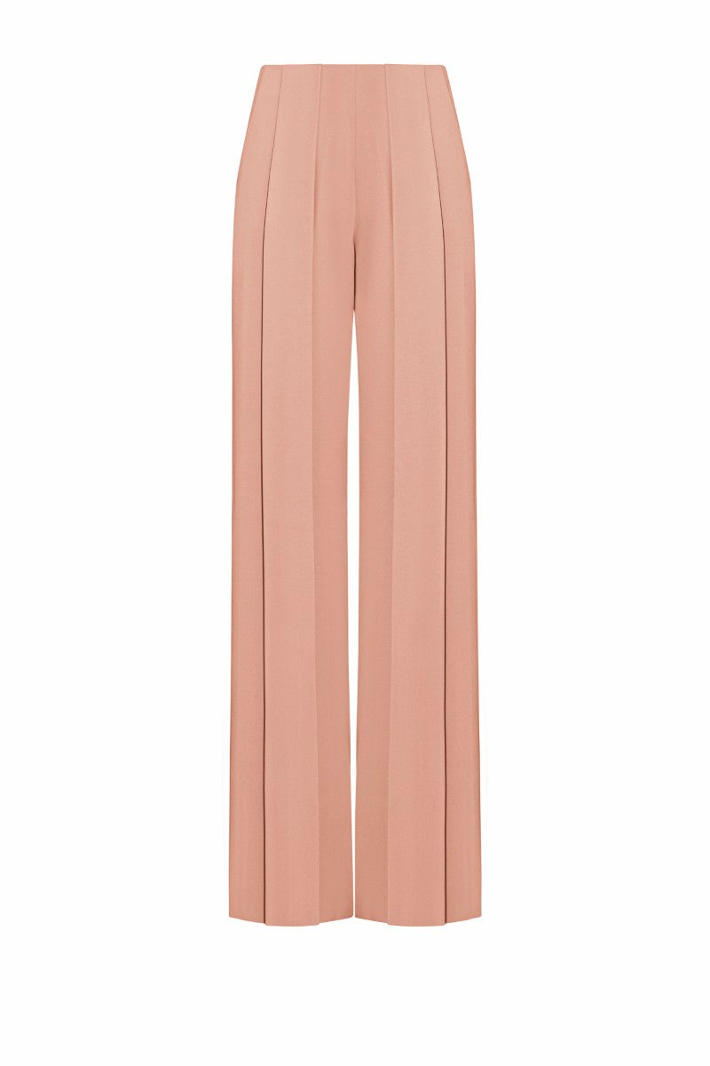 LEKIEU Saint-Paul orange pants featuring a relaxed fit and stylish design, shown in a close-up image.