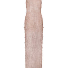 Pink Verona gown by Lekieu, elegant evening dress with flowing fabric and detailed design, perfect for formal occasions.