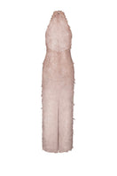 Pink Verona gown by Lekieu, elegant formal dress with flowing fabric and intricate design, perfect for special occasions.