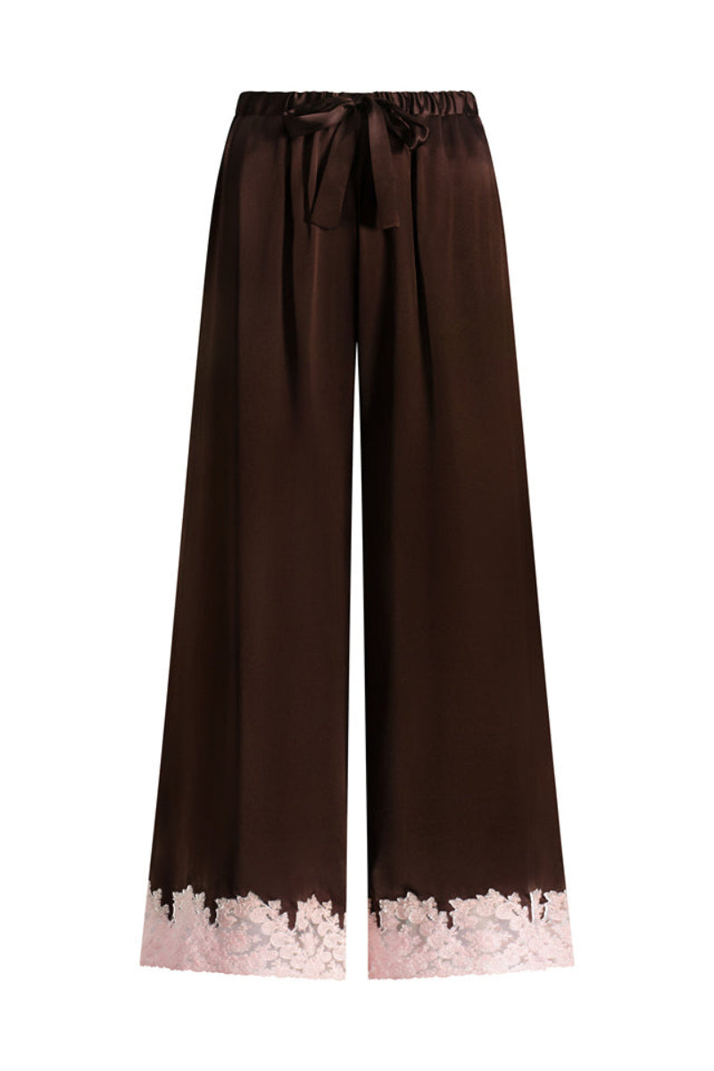 Scarlett Gasque Jayne Pant in chocolate plum, stylish women's pants with a tailored fit and smooth fabric appearance.