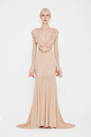Valenciani Cult Mia X The Seraphina maxi dress in flowing fabric, featuring a stylish design perfect for elegant occasions.