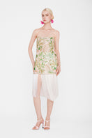 Valenciani sequin mini dress with multicolor fringe, midi length, featuring shimmering sequins and stylish fringe detail.