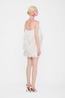 White Jelly Fish mini dress by Valenciani, featuring a stylish and lightweight design perfect for summer or casual outings.