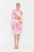 Multicolor balloon mini dress by Valenciani featuring a playful, voluminous silhouette and vibrant multicolor patterns.