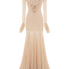 Valenciani CULT MIA X Valencianni Seraphina maxi dress in flowing fabric with a elegant silhouette and intricate detailing.