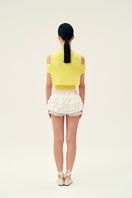 Chictopia Lola Ivory Shorts featuring a stylish, casual fit with soft fabric and relaxed waistband.