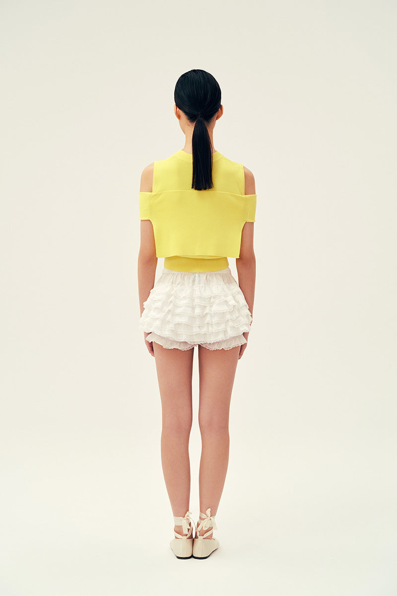 Chictopia Lola Ivory Shorts featuring a stylish, casual fit with soft fabric and relaxed waistband.