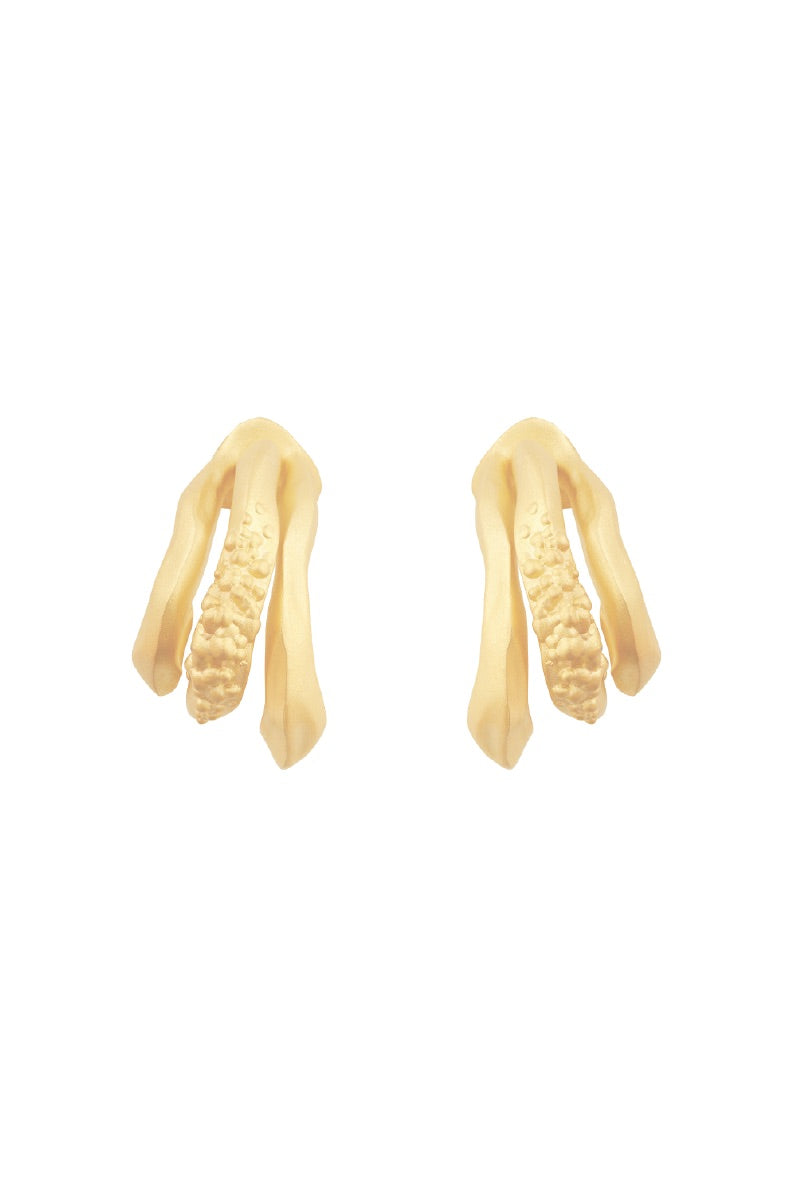 MULTIWAY CANDY HOOPS IN GOLD AND RED - CULT MIA