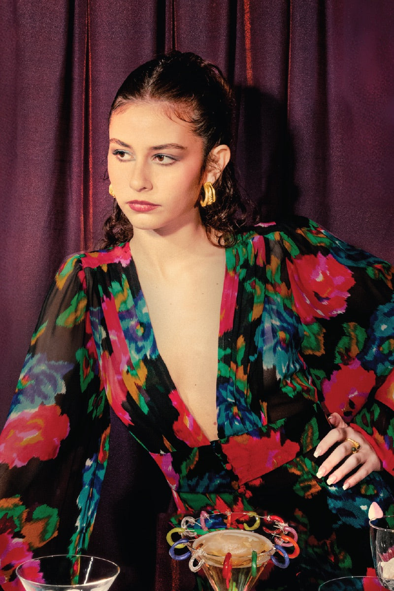 MULTIWAY CANDY HOOPS IN GOLD AND RED - CULT MIA