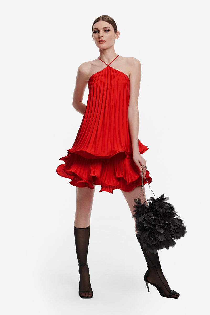 COLLETTE MINI SKIRT IN RED - CULT MIA