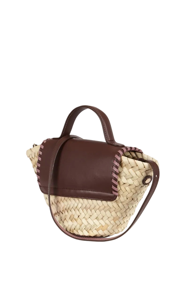 COQUETTE TOP HANDLE BAG IN CHOCOLATE - CULT MIA