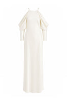 Off-white Coralillo Maxi Dress by Maylé Vásquez, flowing fabric, sleeveless design, perfect for summer or casual wear.