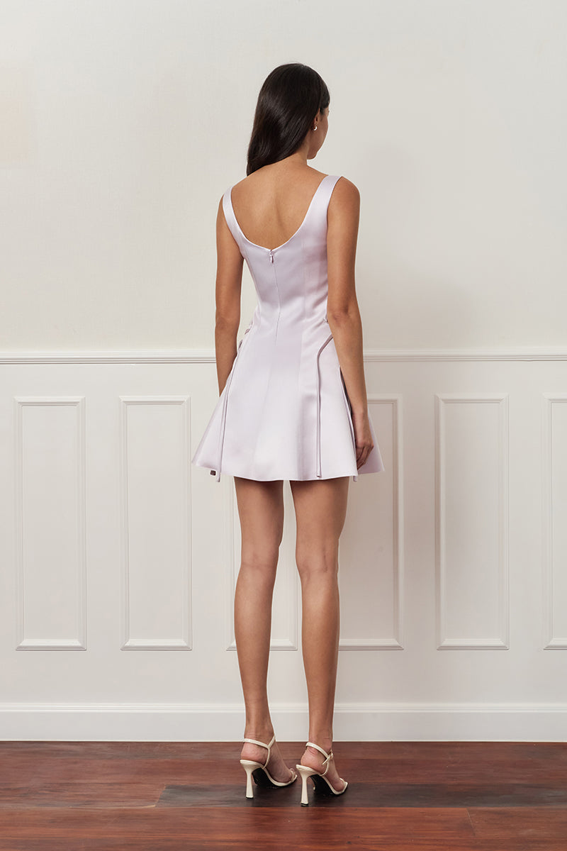 CULT MIA X STOLEN STORES CORSET A-LINE DRESS IN LILAC - CULT MIA